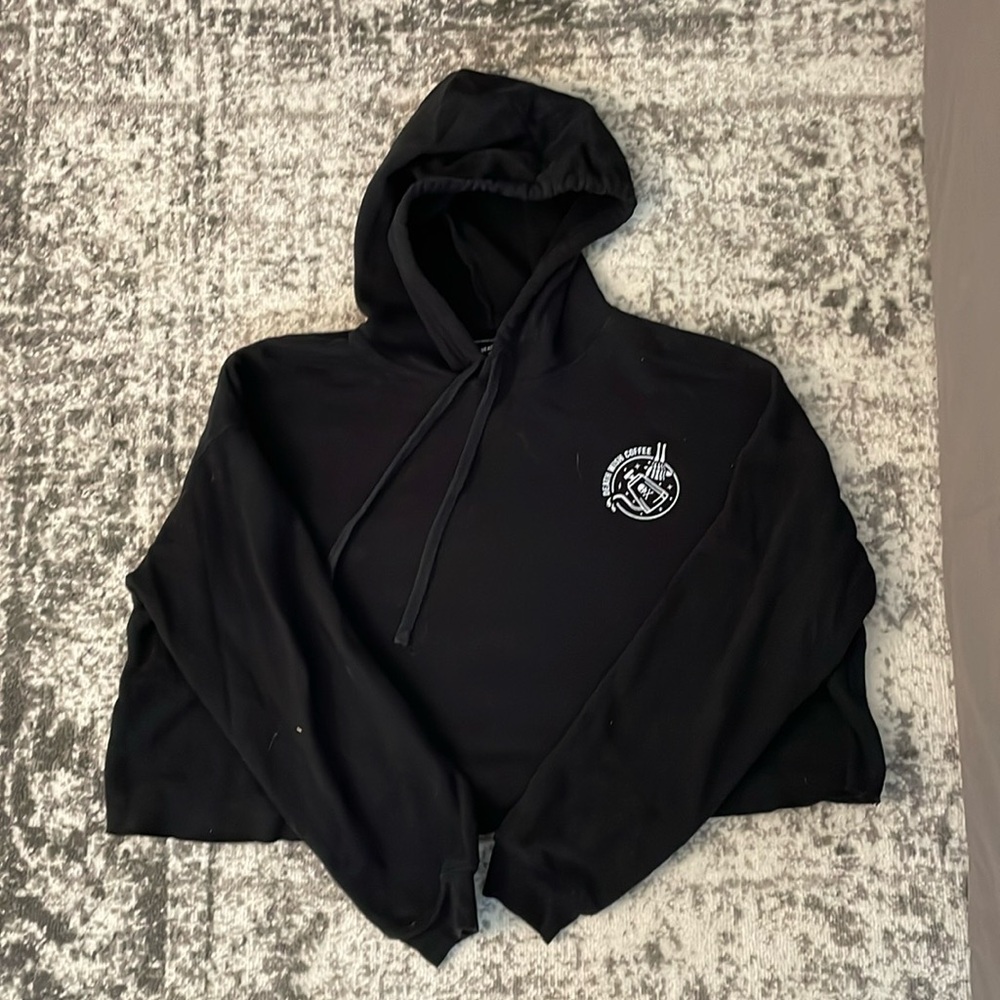Death Wish Coffee Co cropped hooded sweatshirt